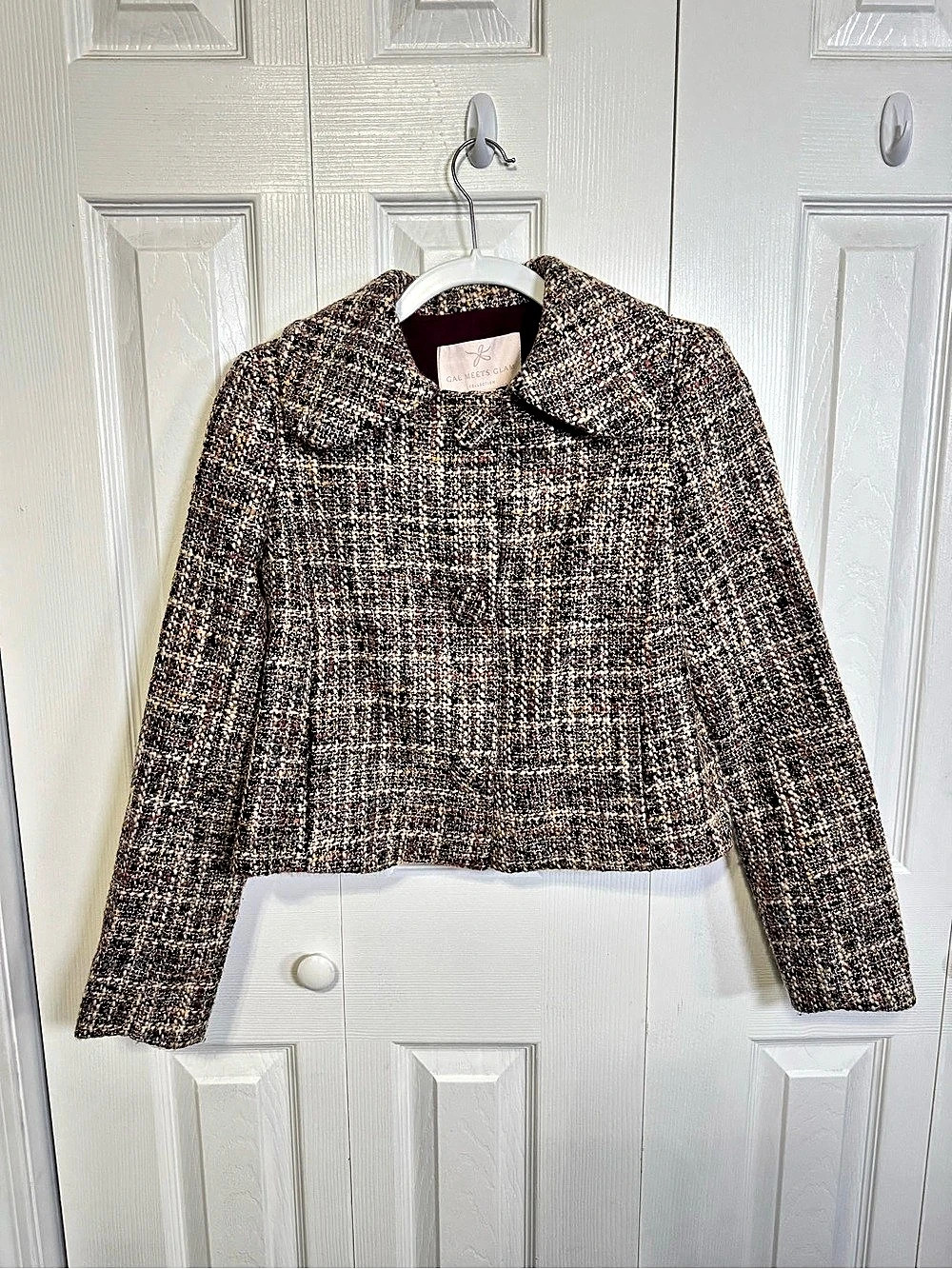 Gal Meets Glam Multicolor Tweed Cropped Jacket 2